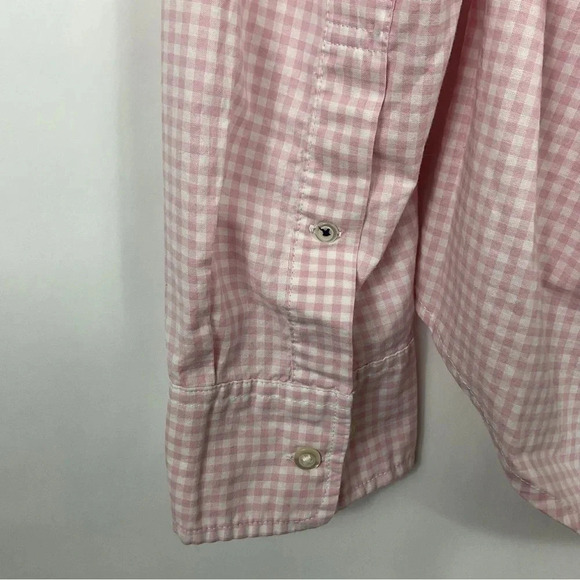 Bonobos Pink Checkered Gingham Slim Fit Button Down Shirt Size XL - Picture 4 of 8